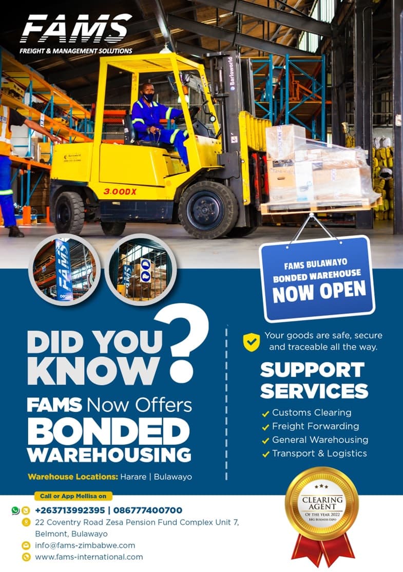 Did you know? FAMS now offers Bonded Warehousing in Bulawayo